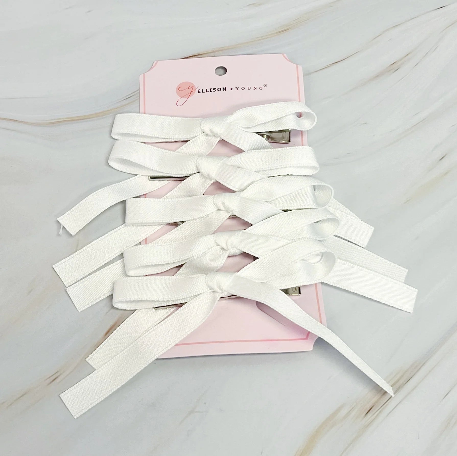 Solid Bow Hair Clip Set of 5
