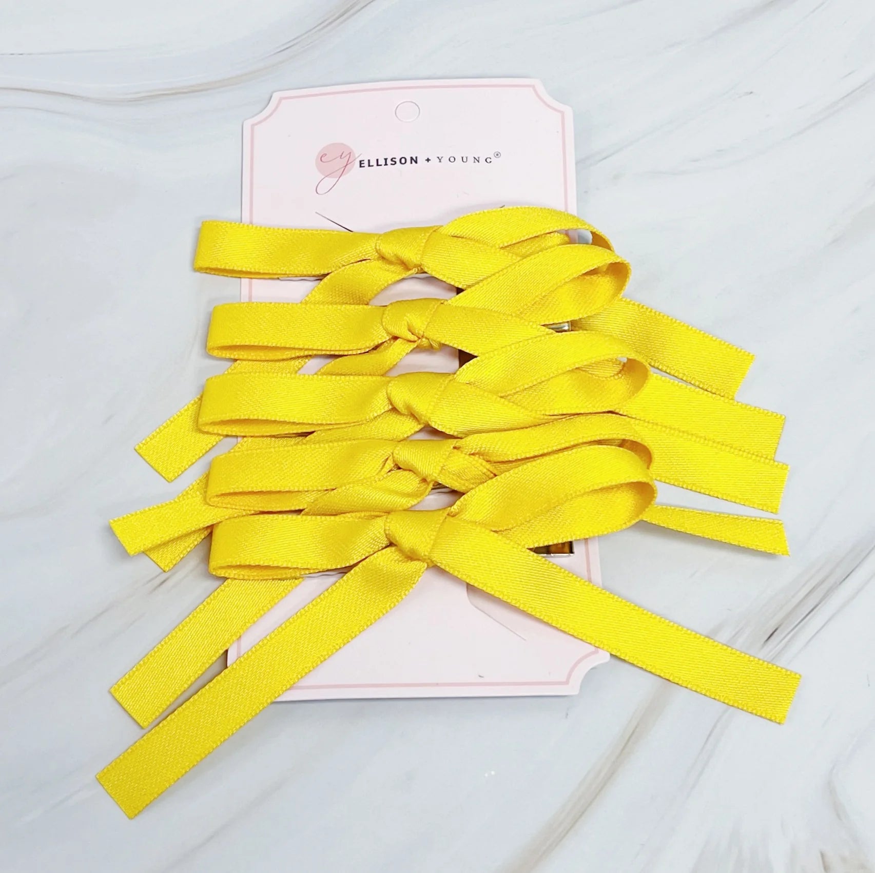Solid Bow Hair Clip Set of 5