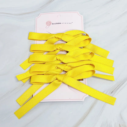 Solid Bow Hair Clip Set of 5
