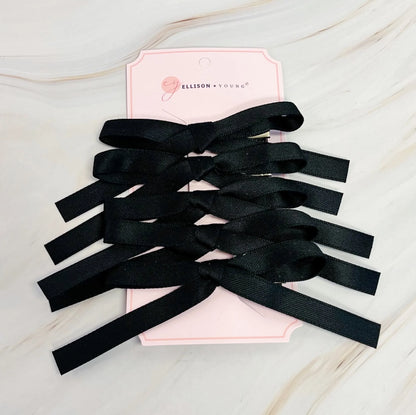 Solid Bow Hair Clip Set of 5