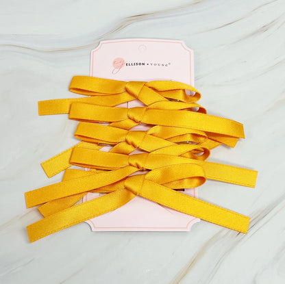 Solid Bow Hair Clip Set of 5