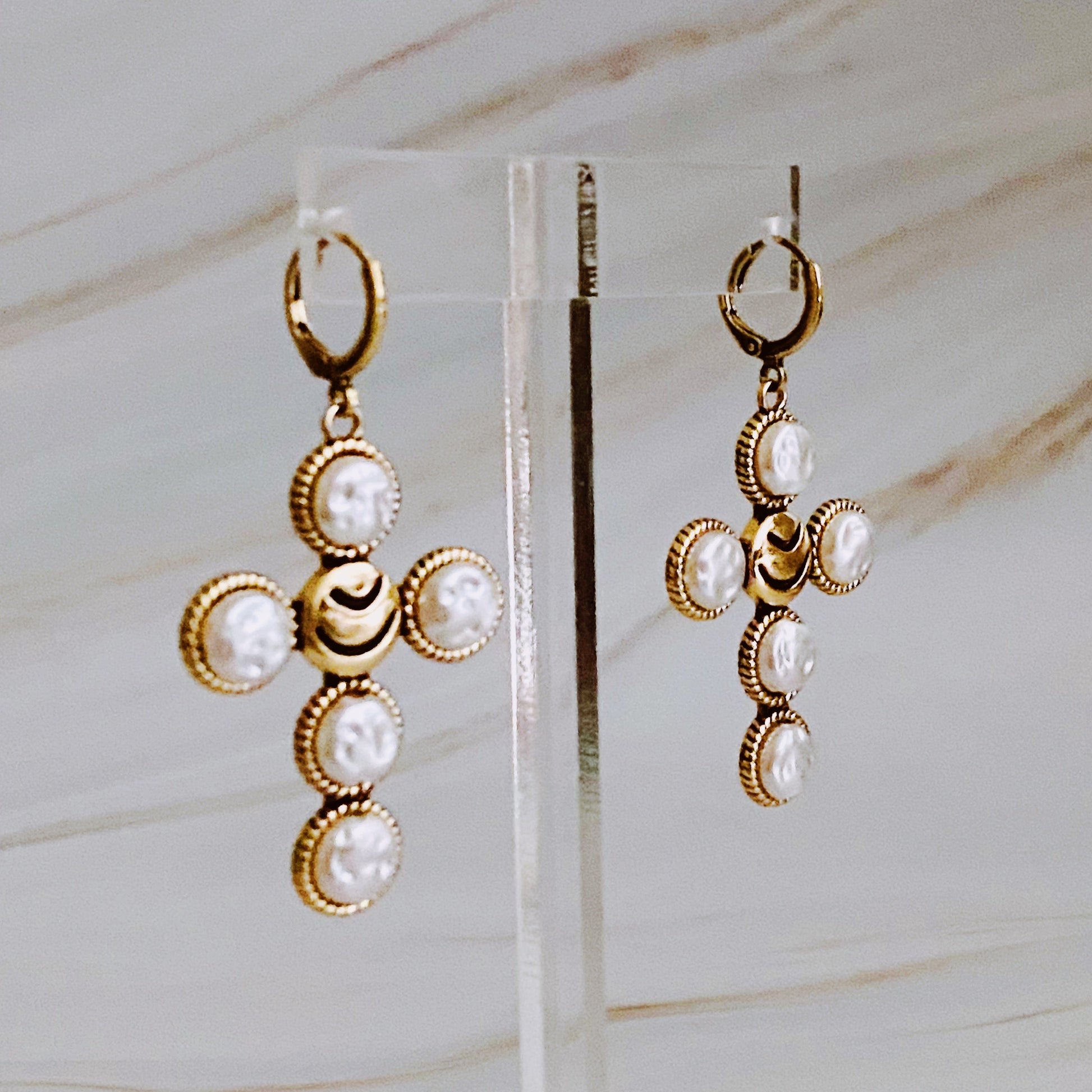 Boho Bold Cross Earrings
