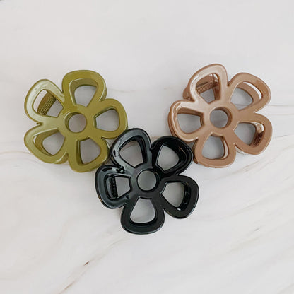 Anemone Flower Hair Claw Set of 3