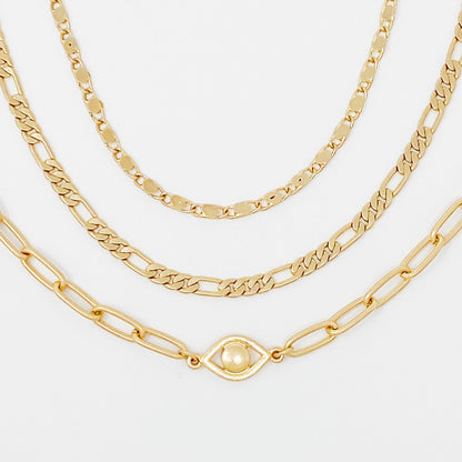 On Trend Chain Anklet, Set of 3