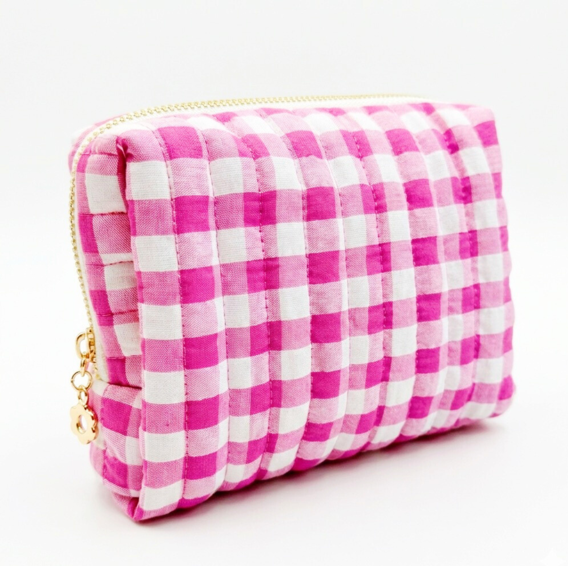 Everyday Color Gingham Cosmetic Bag – Lightweight Travel Pouch