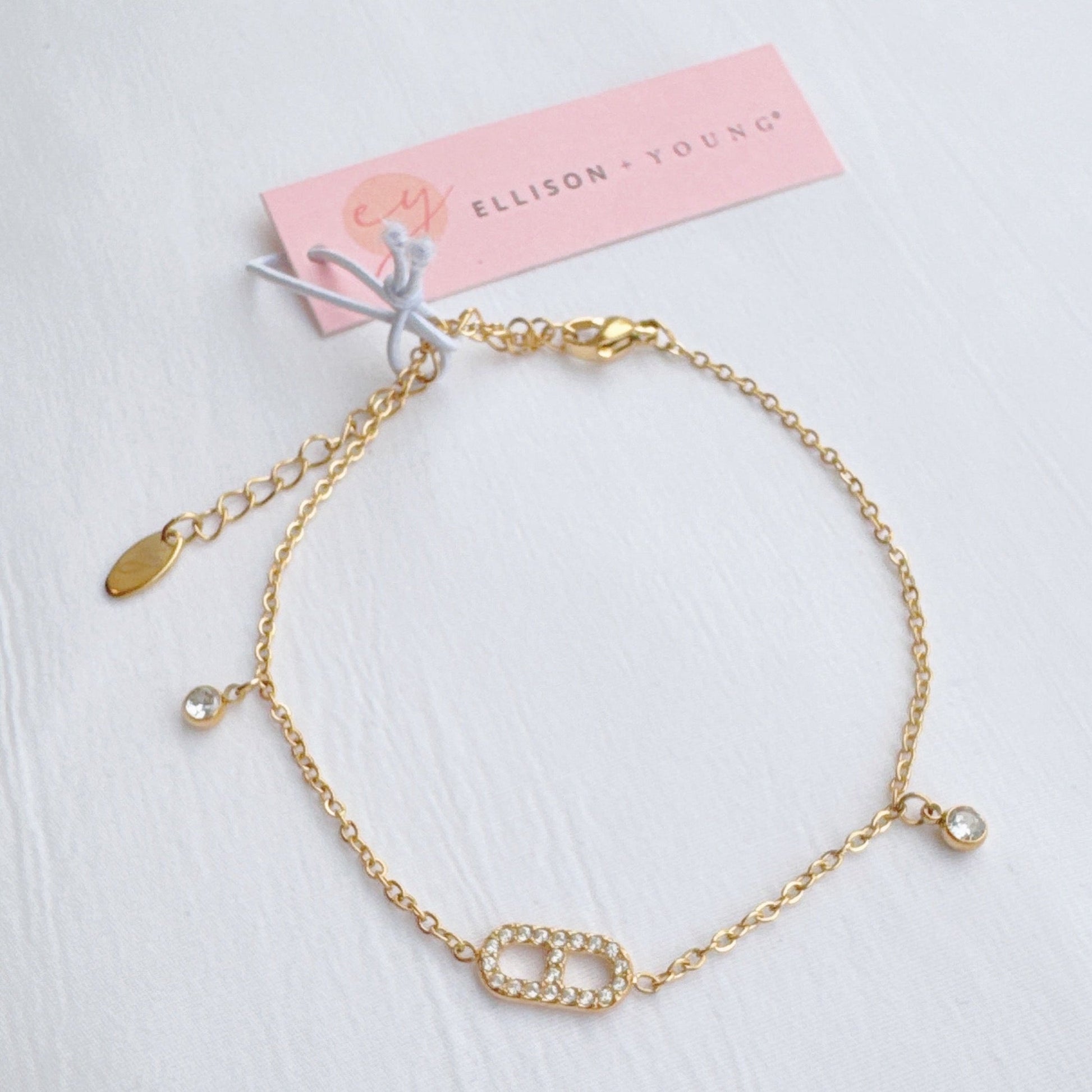 Jewel Drop Dainty Anklet