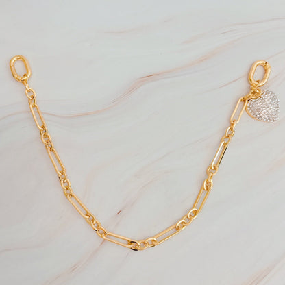 Sparkly Big Heart Bag Charm