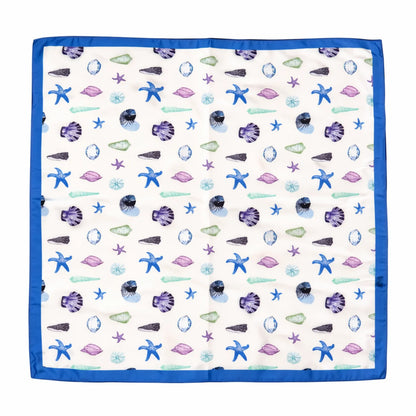 Fresh Color Shell Square Scarf – Seaside & Ocean Motif