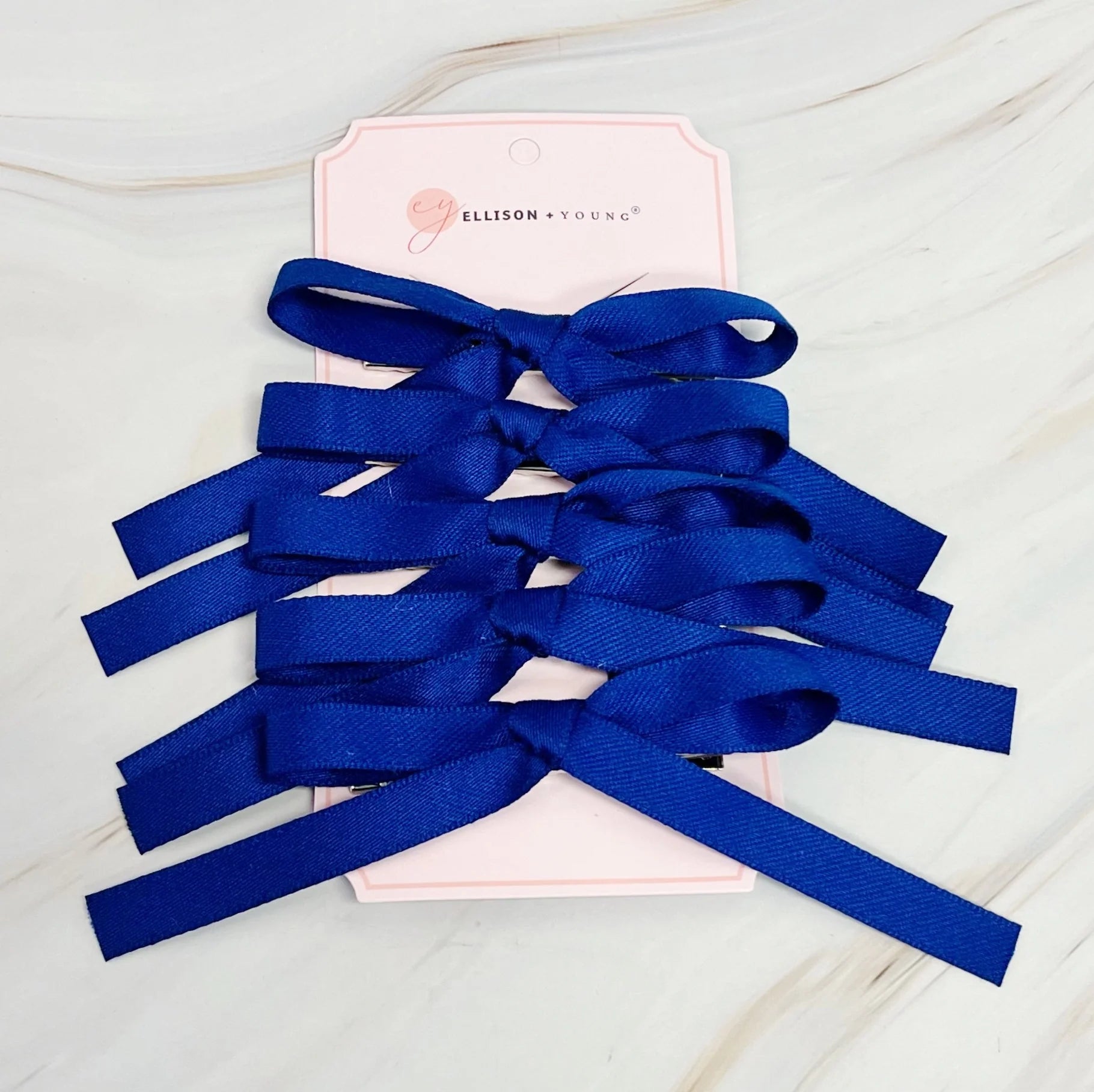 Solid Bow Hair Clip Set of 5