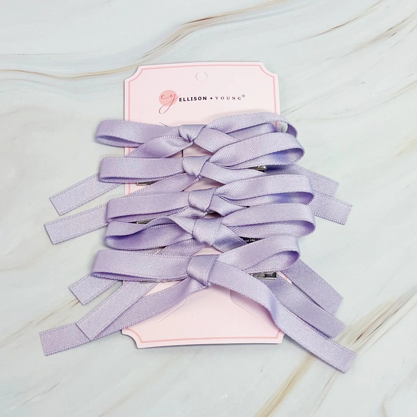 Solid Bow Hair Clip Set of 5